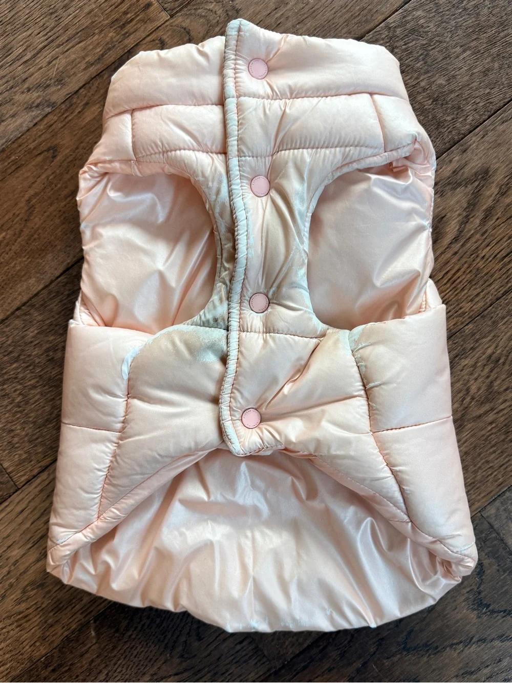 Maxbone Arabella Pink Metallic Dog Puffer Vest Size M